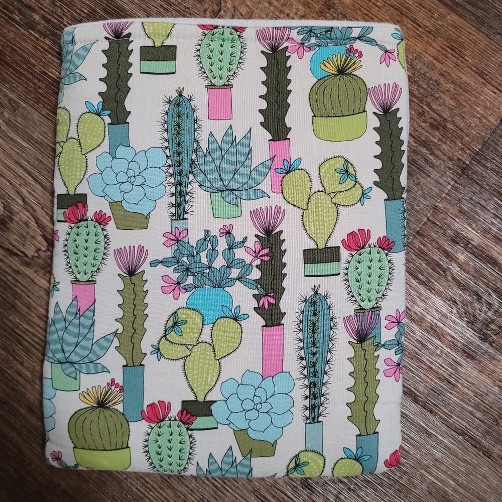 Handmade Tablet Holder Cactus Print Fabric